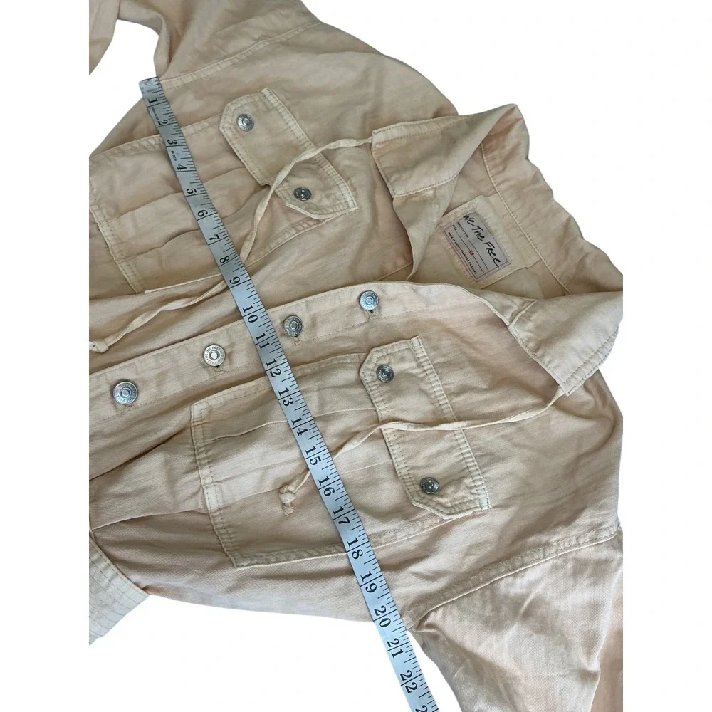 Free People We The Free Marci Coverall Romper Peach XS New‎ With Tags Utility